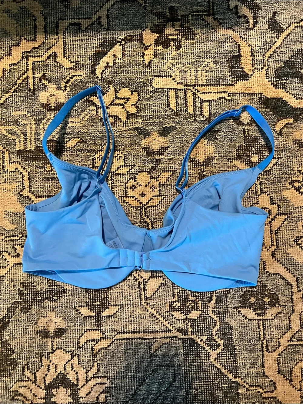 SKIMS blue Underwire swim top NWOT
